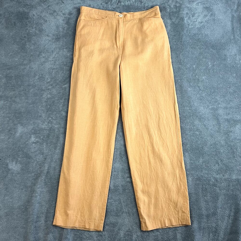 Vintage Ali Miles Linen Pants Womens 8‎ Clementine Made in USA